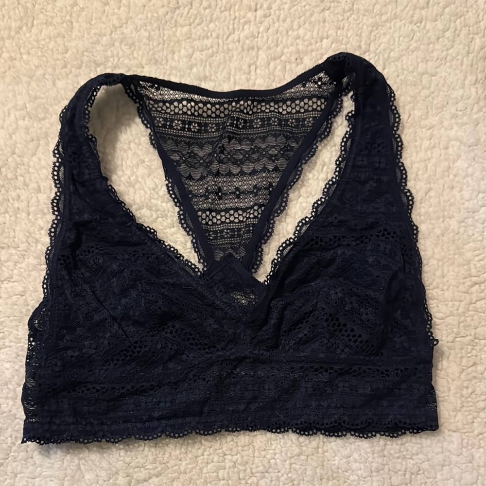 Victoria's Secret Blue Lace Bralette Racerback